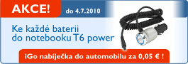 AKCE - ke ka�d� baterii do notebooku T6 power nab�je�ka do auta iGo ZDARMA!