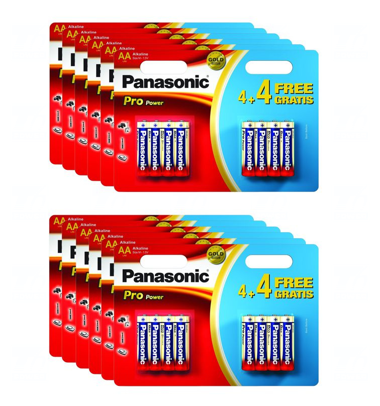 12x Baterie Panasonic PRO POWER AA, LR6, tužková, 1,5V, blistr 8 ks (1 karton)
