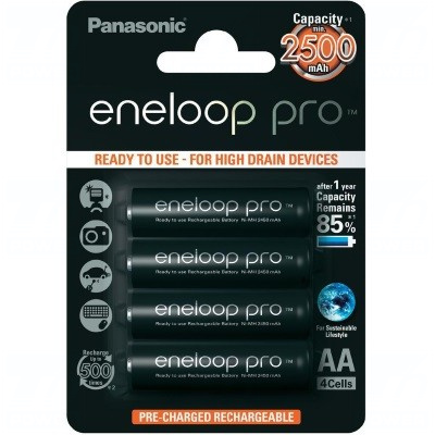 Baterie Panasonic Eneloop Pro BK-3HCCE, BK-3HCDE, AA 2500mAh, EKO blistr 4ks