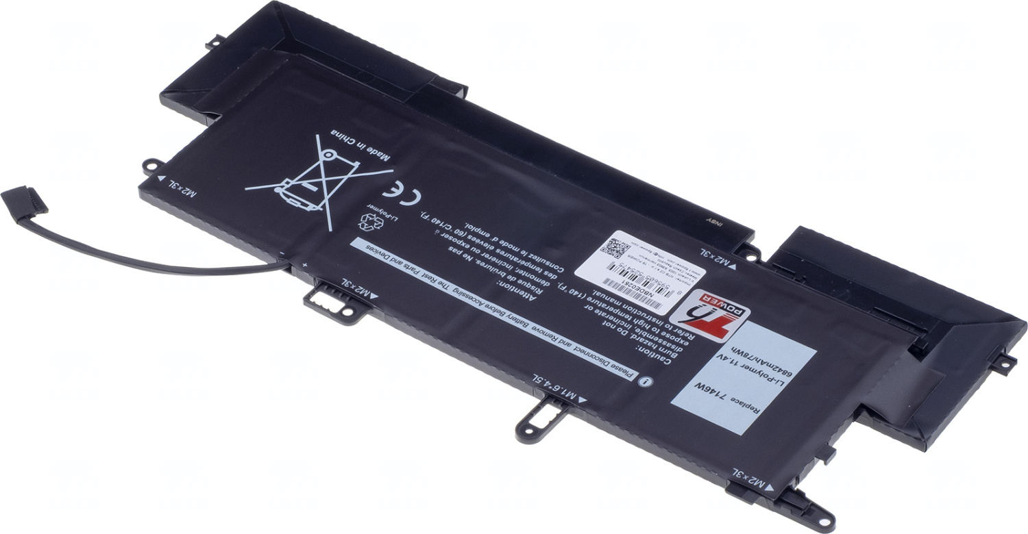 Baterie T6 Power 451-BCID, 2K0CK, 7146W, C76H7, WD8P8