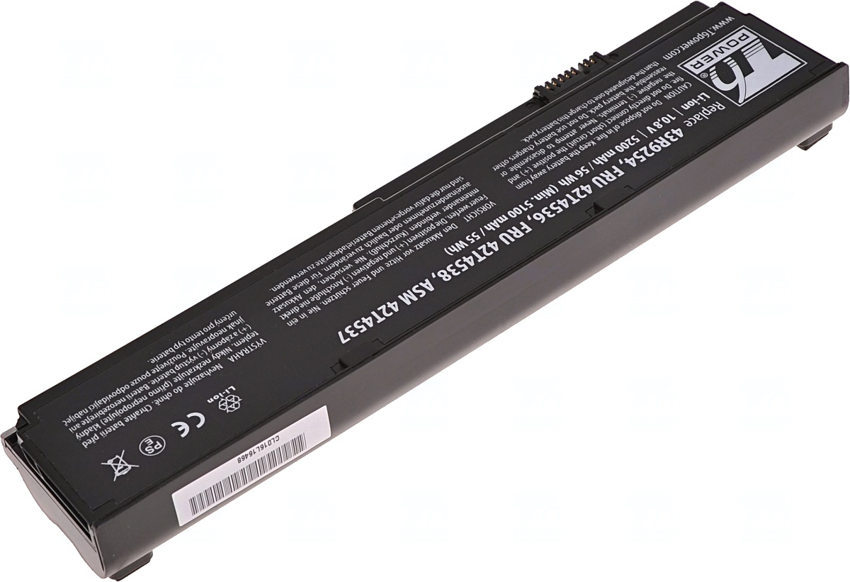 Baterie T6 Power 43R9254, FRU 42T4536, ASM 42T4537, FRU 42T4538, FRU 42T4647, FRU 42T4648, 42T4834, 42T4543, 42T4837, 42T4836