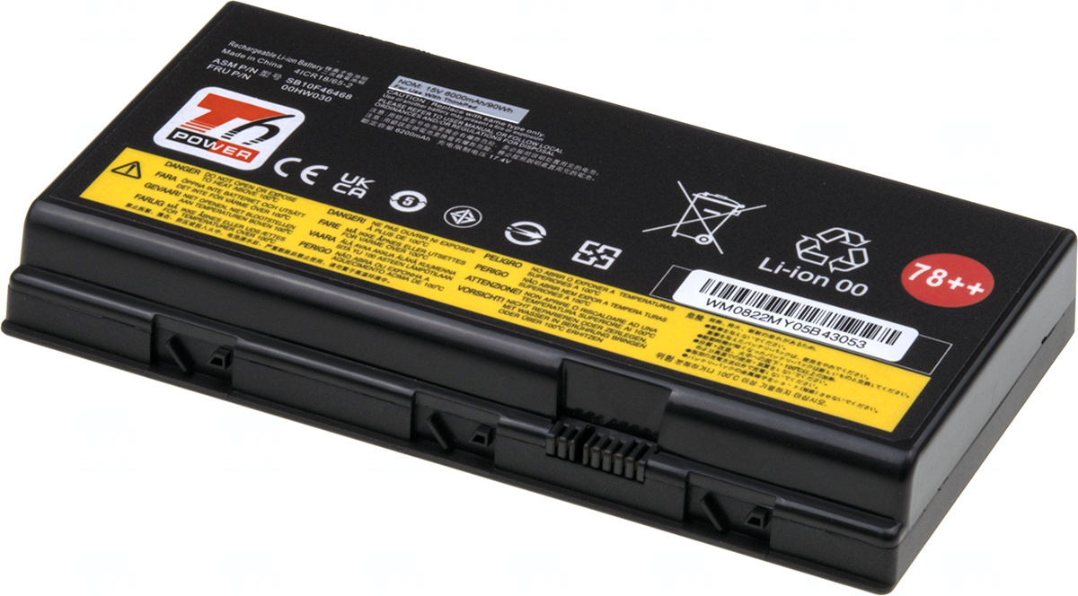 Baterie T6 Power 01AV451, 78++, 00HW030, SB10F46468, 4X50K14092