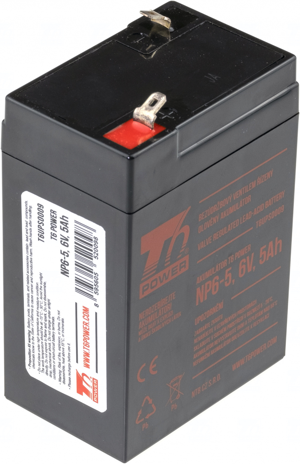 Akumulátor T6 Power NP6-5, 6V, 5Ah