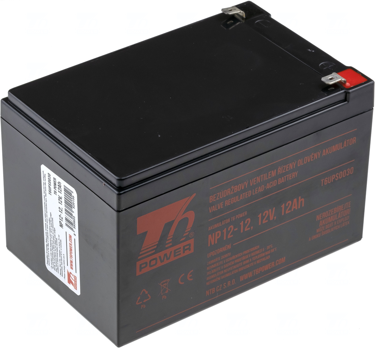 Akumulátor T6 Power NP12-12, 12V, 12Ah