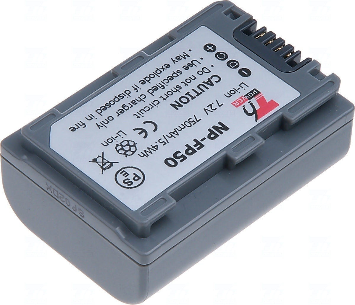 Baterie T6 Power NP-FP50, NP-FP30, šedá